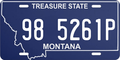 MT license plate 985261P