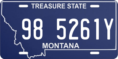 MT license plate 985261Y