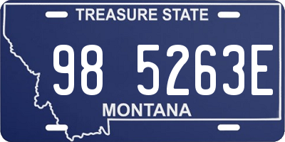MT license plate 985263E