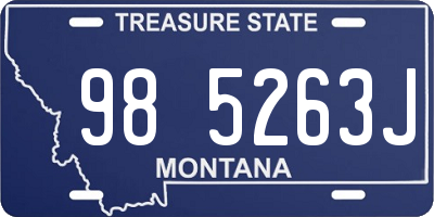 MT license plate 985263J