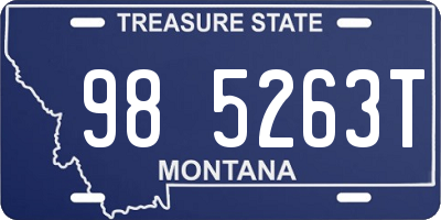 MT license plate 985263T