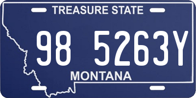 MT license plate 985263Y