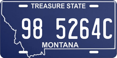 MT license plate 985264C
