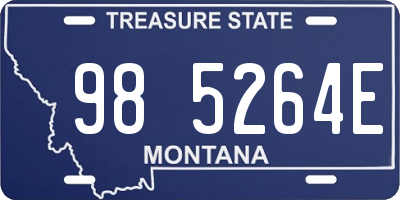 MT license plate 985264E