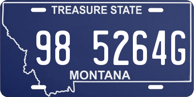 MT license plate 985264G