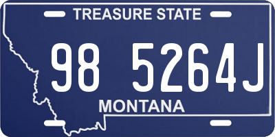MT license plate 985264J