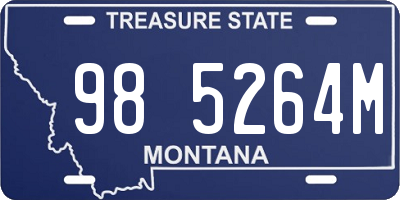 MT license plate 985264M
