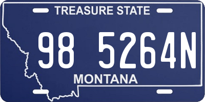 MT license plate 985264N
