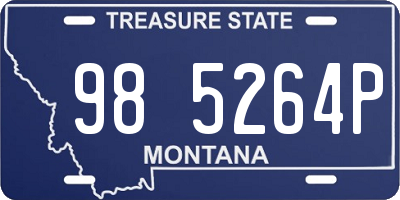 MT license plate 985264P