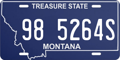 MT license plate 985264S