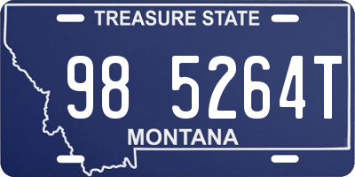 MT license plate 985264T