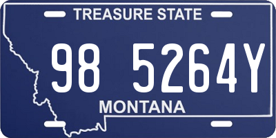 MT license plate 985264Y