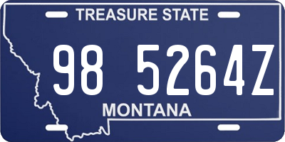 MT license plate 985264Z