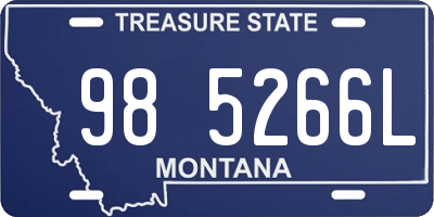 MT license plate 985266L