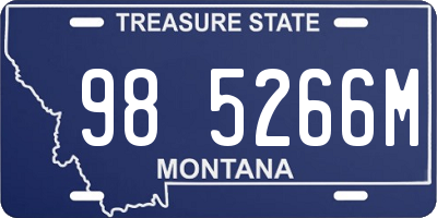 MT license plate 985266M