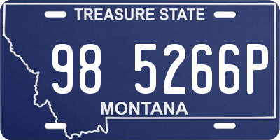 MT license plate 985266P