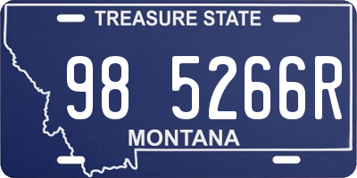 MT license plate 985266R