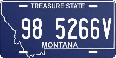 MT license plate 985266V
