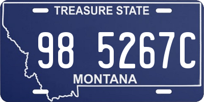 MT license plate 985267C