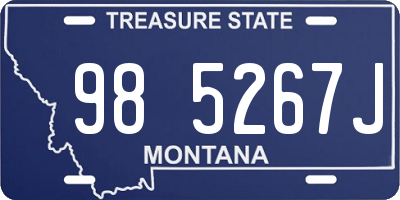 MT license plate 985267J