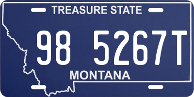 MT license plate 985267T