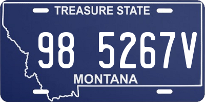 MT license plate 985267V