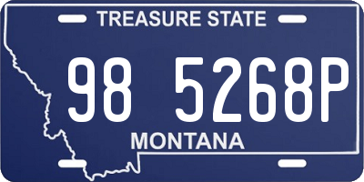 MT license plate 985268P