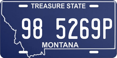 MT license plate 985269P