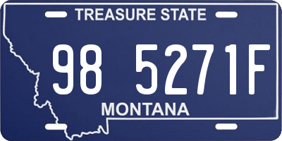 MT license plate 985271F