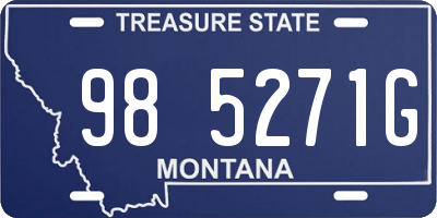 MT license plate 985271G