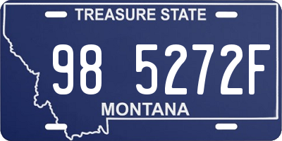 MT license plate 985272F