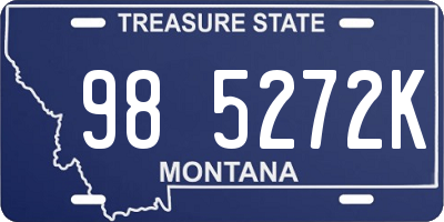 MT license plate 985272K