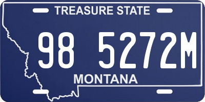 MT license plate 985272M