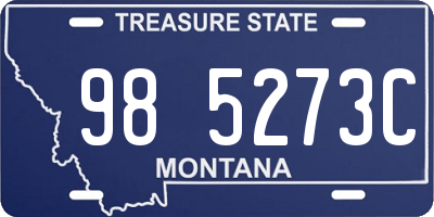 MT license plate 985273C