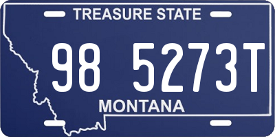 MT license plate 985273T