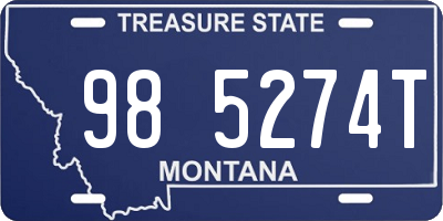 MT license plate 985274T