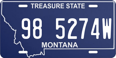 MT license plate 985274W