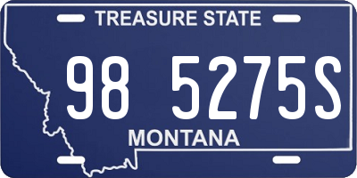 MT license plate 985275S