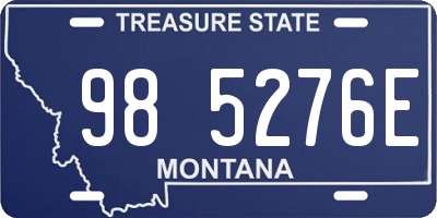 MT license plate 985276E