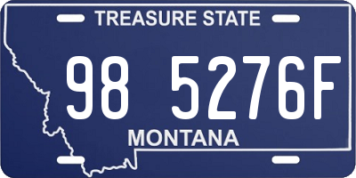 MT license plate 985276F