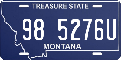 MT license plate 985276U