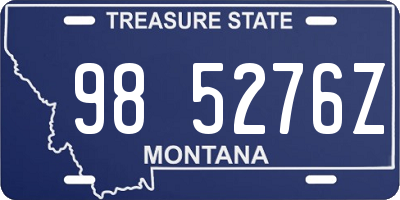 MT license plate 985276Z