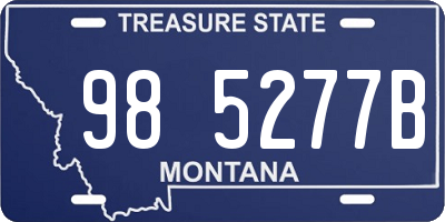MT license plate 985277B