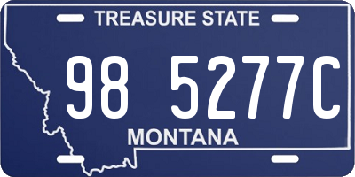 MT license plate 985277C