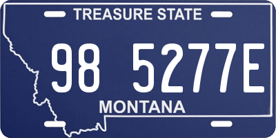 MT license plate 985277E