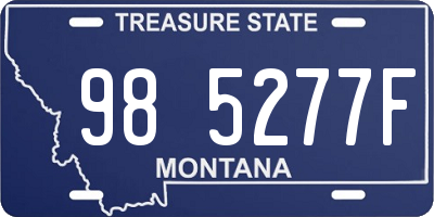 MT license plate 985277F