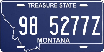 MT license plate 985277Z