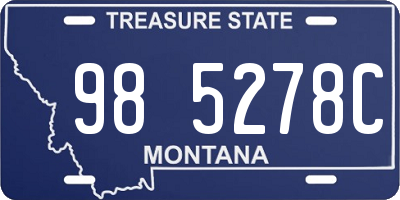 MT license plate 985278C