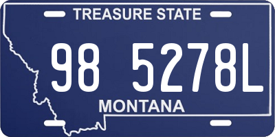 MT license plate 985278L