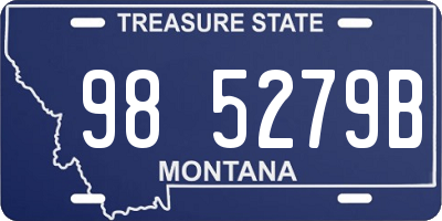 MT license plate 985279B
